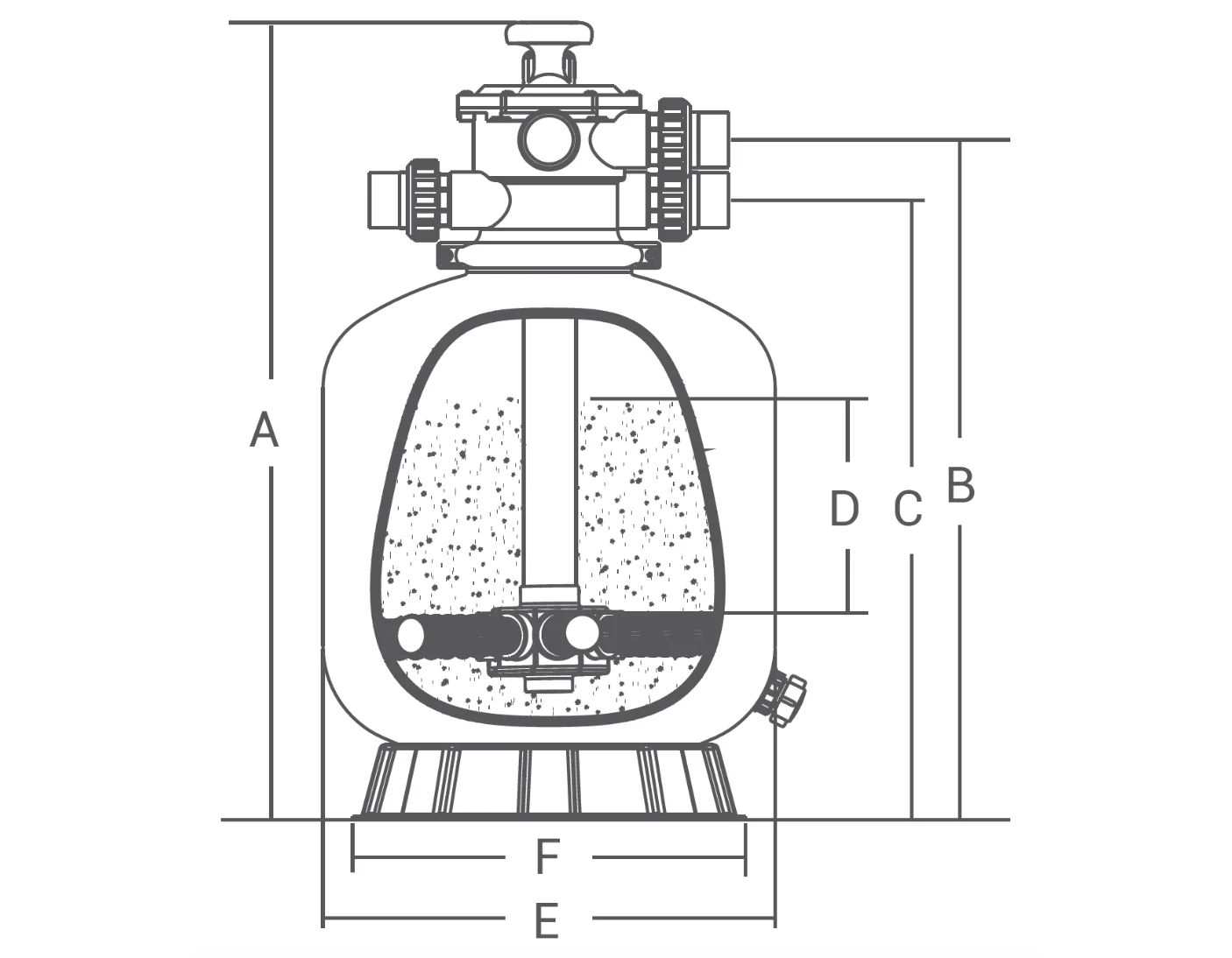 Sablex Top-Mount Filter Dimensions